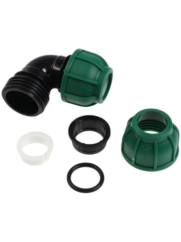 Отвод ПНД ZEIN, 25 мм, цанга