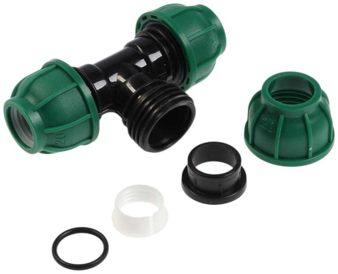 Тройник ПНД ZEIN, 20 мм, цанга