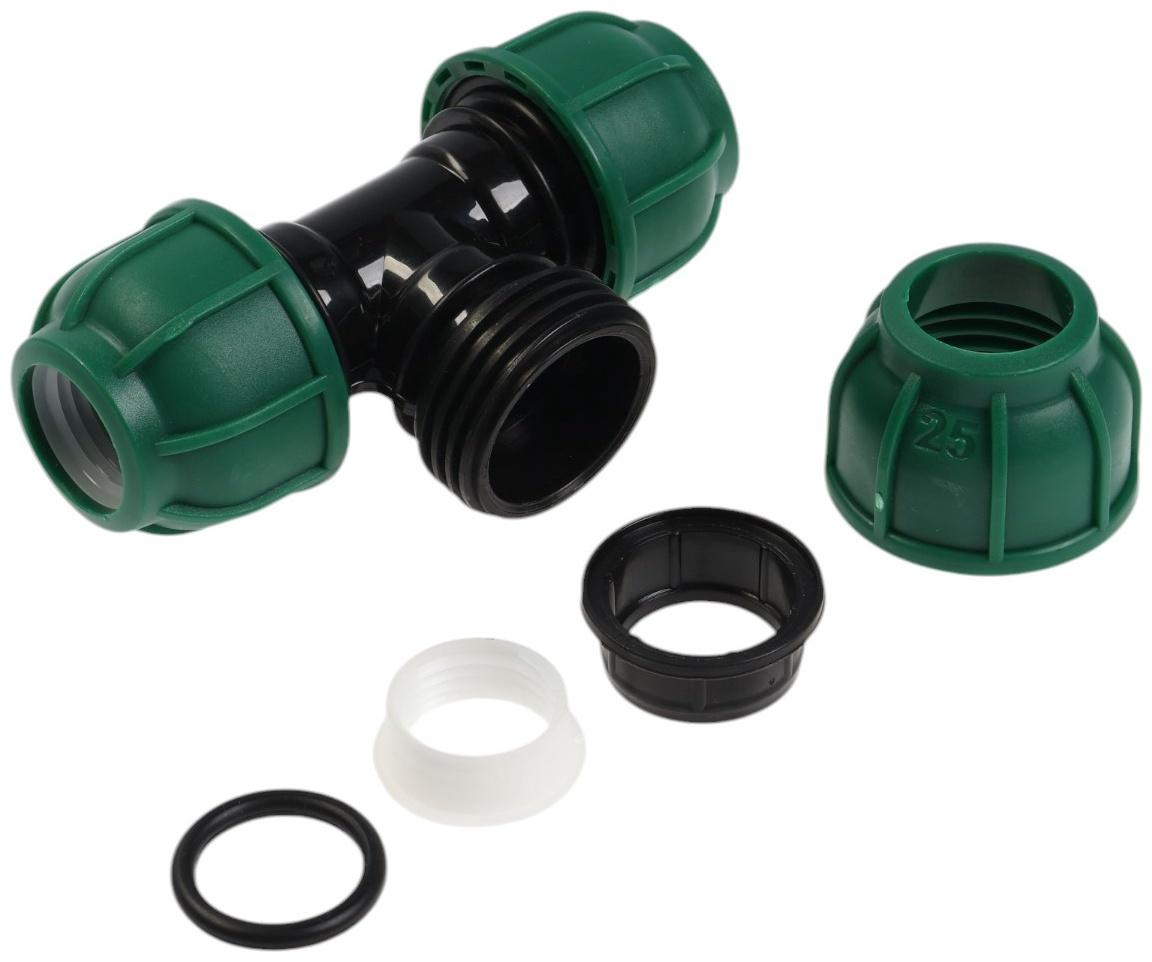 Тройник ПНД ZEIN, 25 мм, цанга