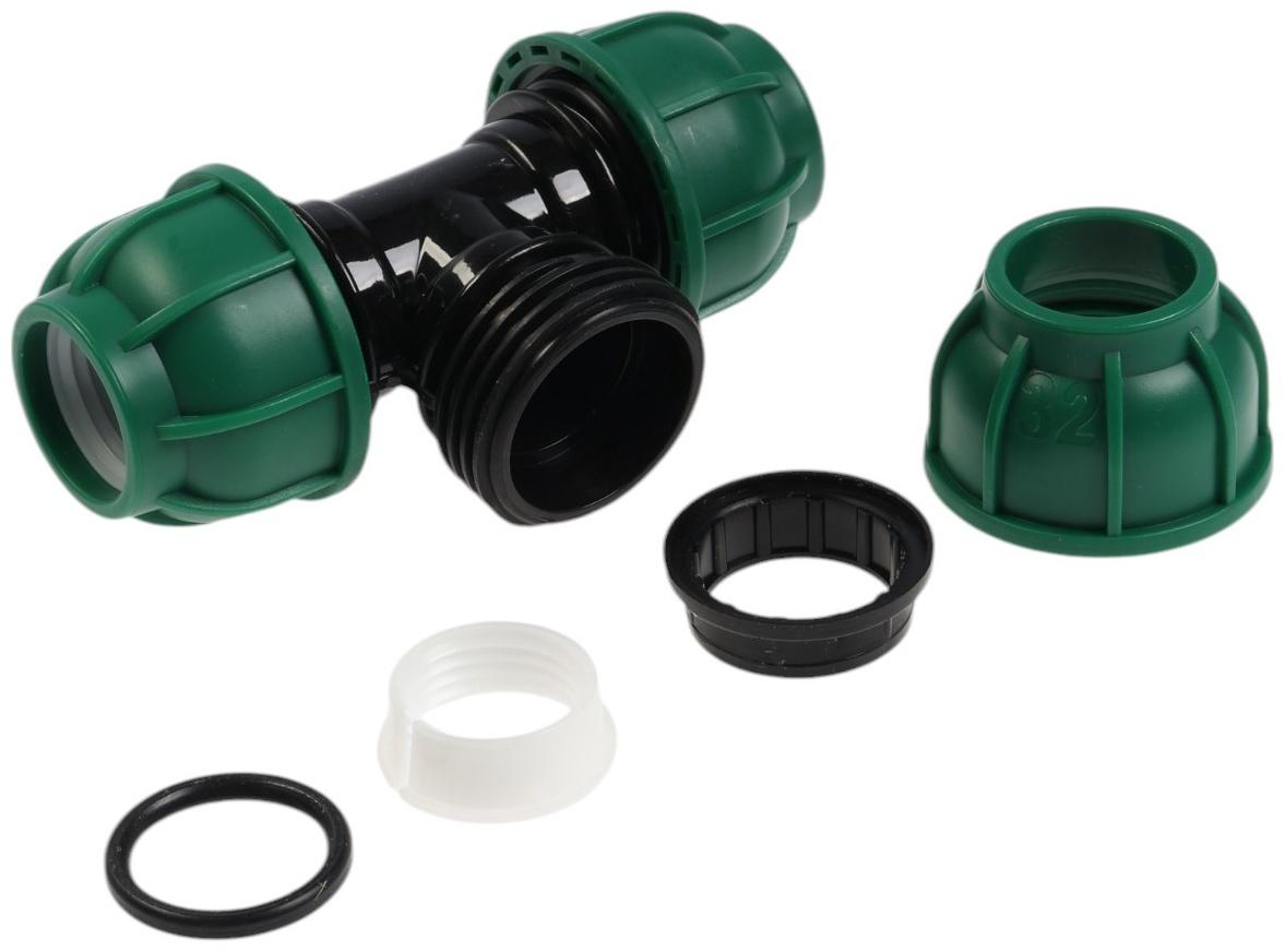 Тройник ПНД ZEIN, 32 мм, цанга