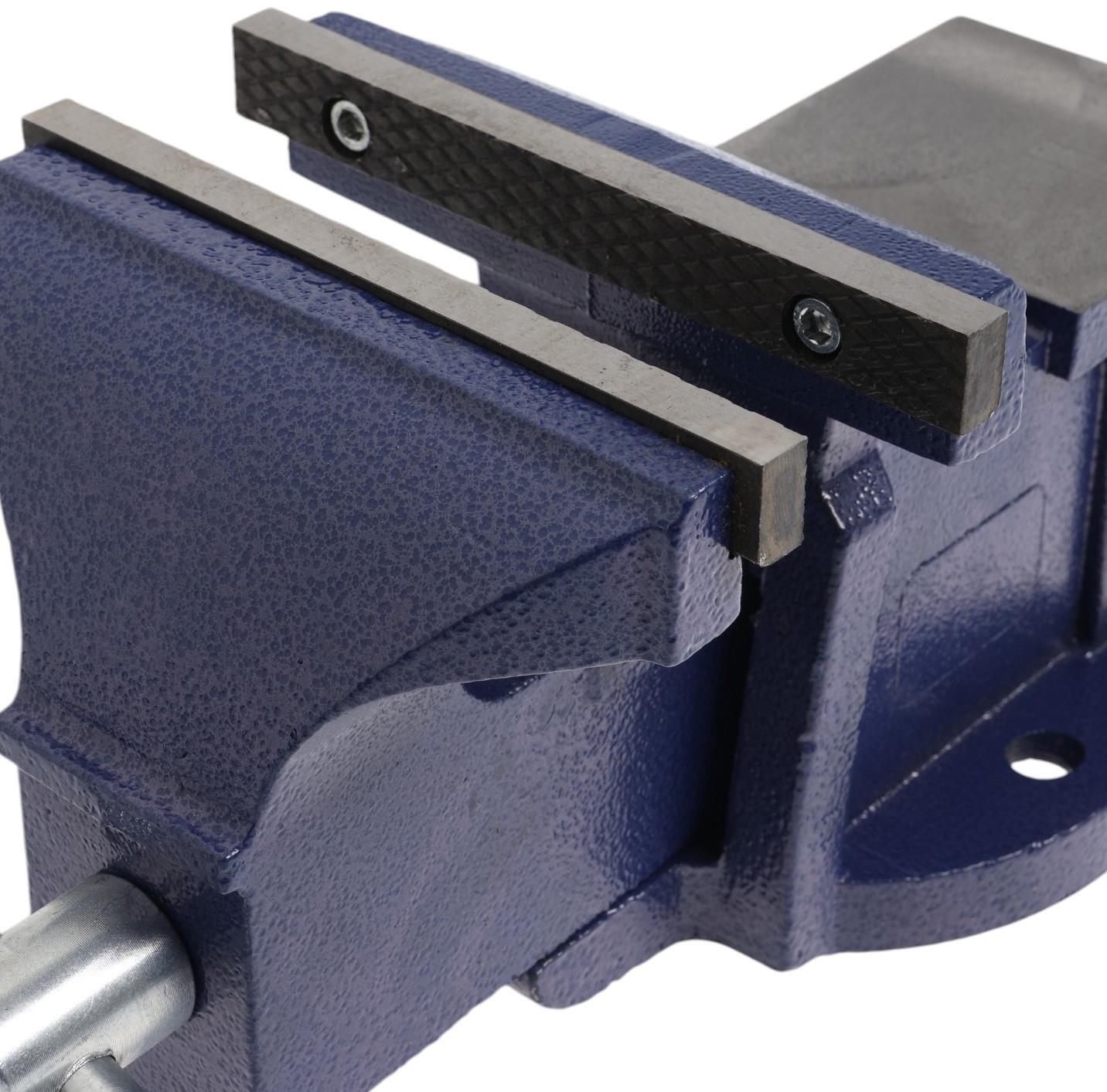 Тиски слесарные ТУНДРА, с наковальней, высокопрочный чугун ВЧ-40, 150 мм