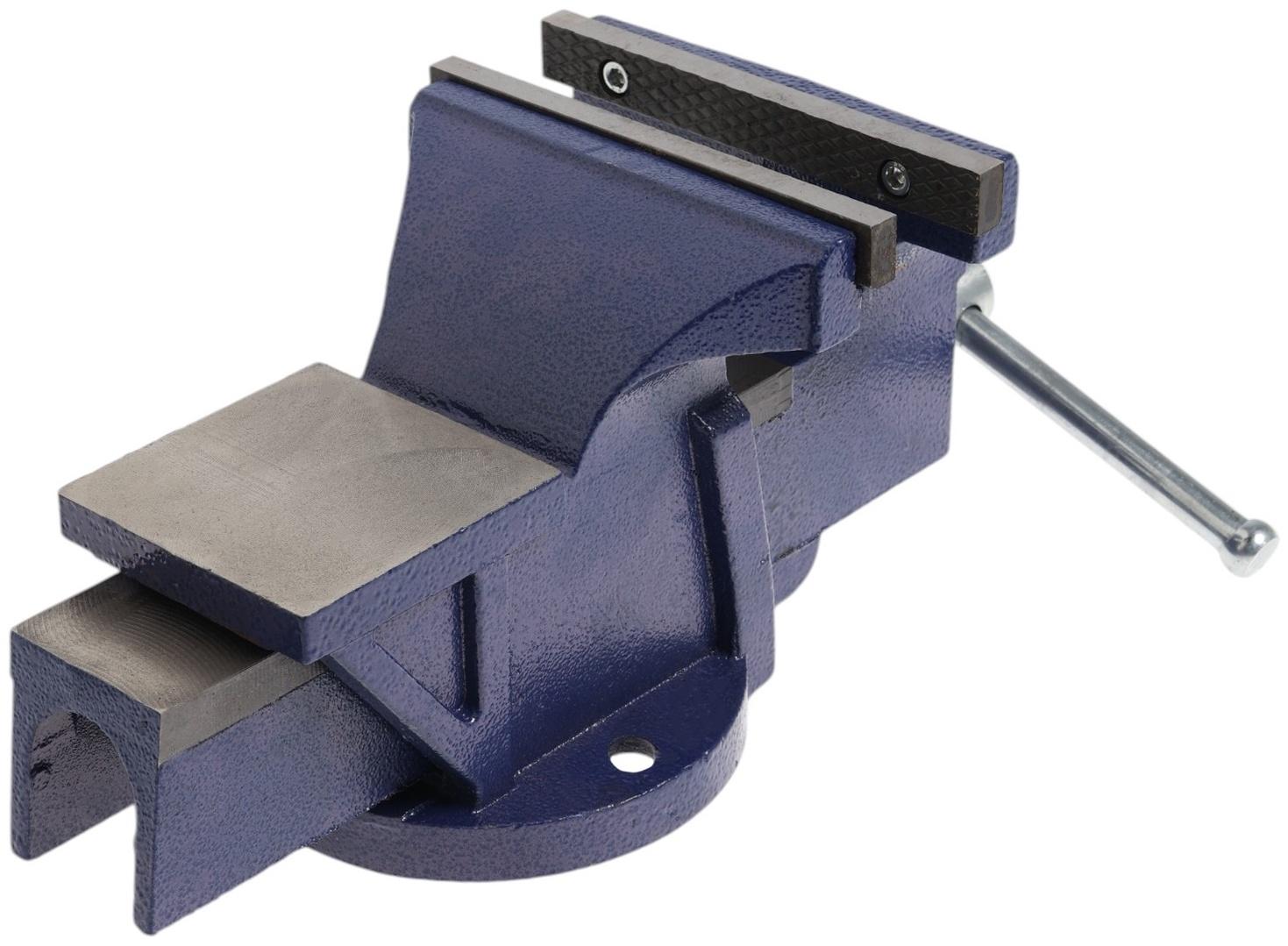 Тиски слесарные ТУНДРА, с наковальней, высокопрочный чугун ВЧ-40, 150 мм