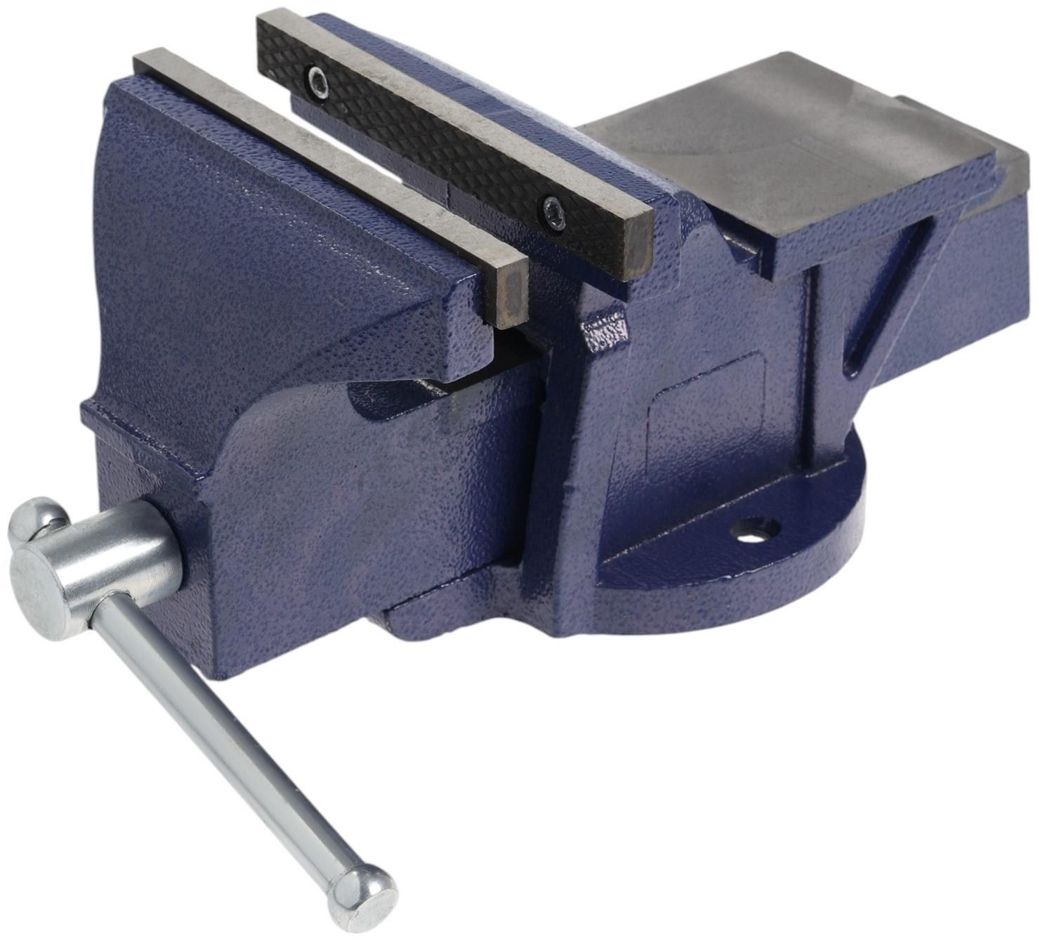 Тиски слесарные ТУНДРА, с наковальней, высокопрочный чугун ВЧ-40, 150 мм