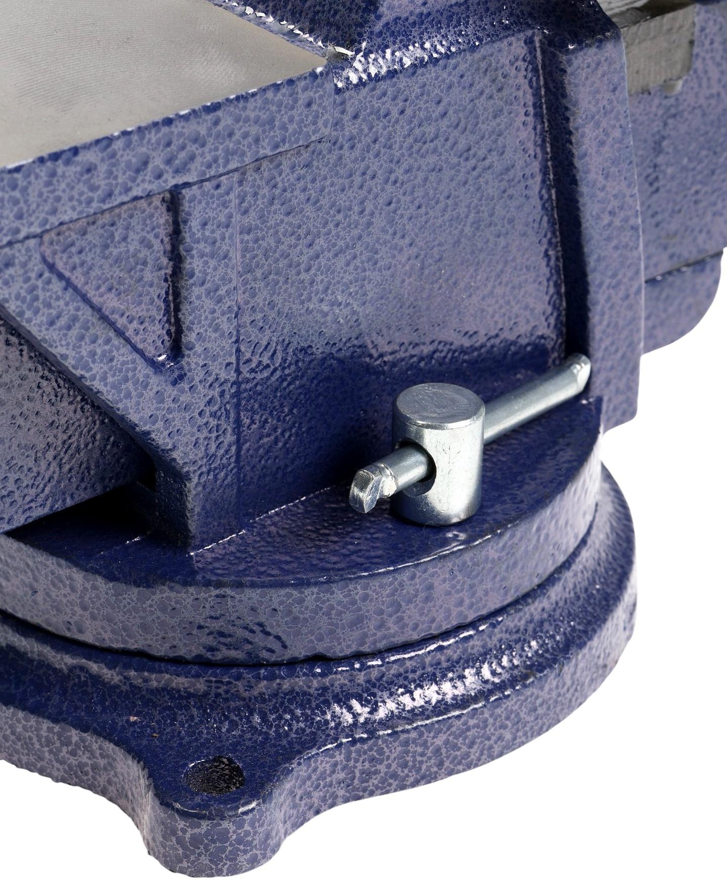 Тиски слесарные поворотные ТУНДРА, с наковальней, высокопрочный чугун ВЧ-40, 125 мм