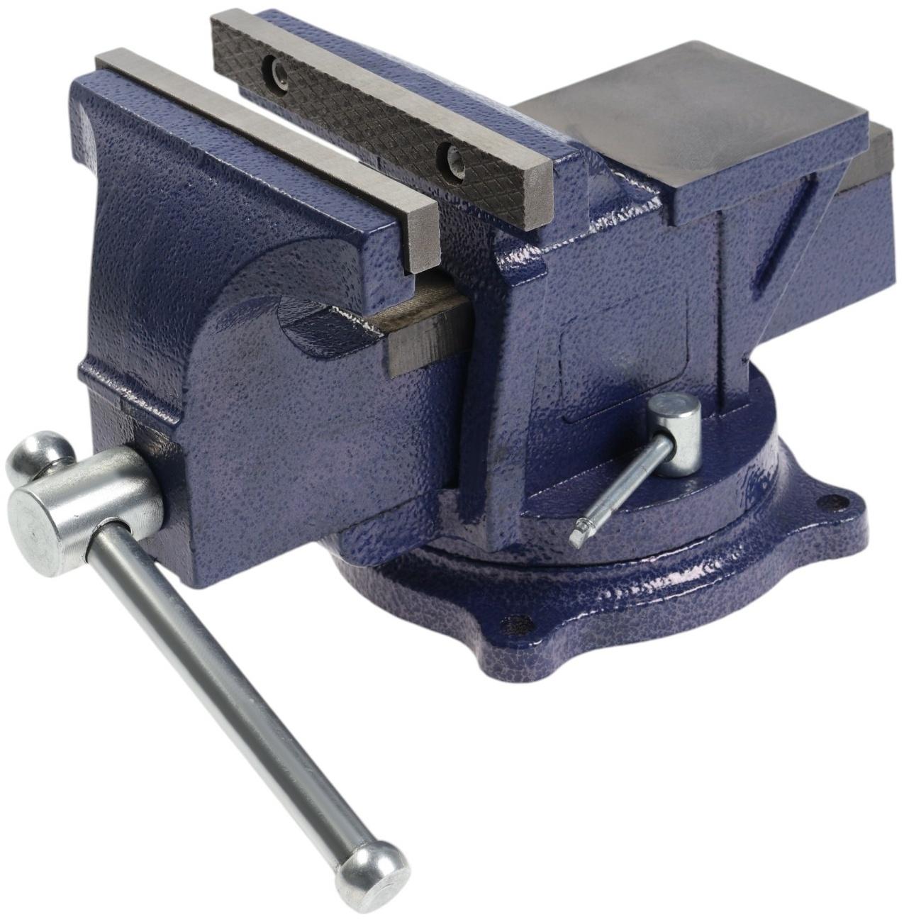 Тиски слесарные поворотные ТУНДРА, с наковальней, высокопрочный чугун ВЧ-40, 125 мм