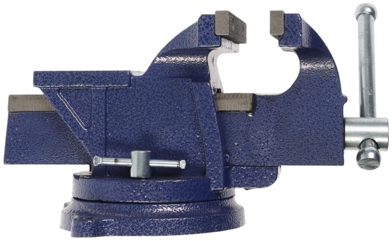 Тиски слесарные поворотные ТУНДРА, с наковальней, высокопрочный чугун ВЧ-40, 125 мм