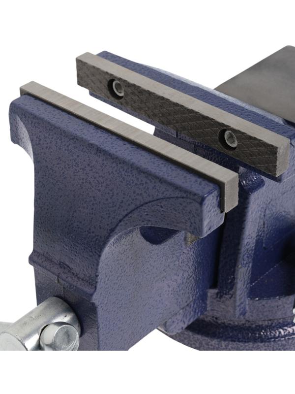 Тиски слесарные поворотные ТУНДРА, с наковальней, высокопрочный чугун ВЧ-40, 125 мм