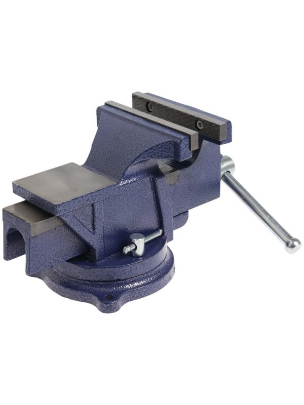 Тиски слесарные поворотные ТУНДРА, с наковальней, высокопрочный чугун ВЧ-40, 125 мм