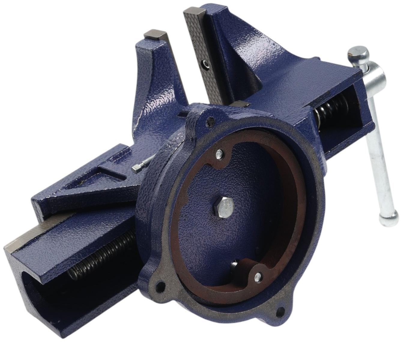 Тиски слесарные поворотные ТУНДРА, с наковальней, высокопрочный чугун ВЧ-40, 200 мм