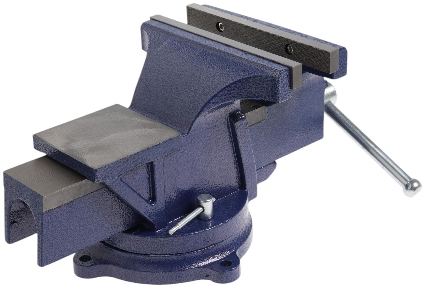 Тиски слесарные поворотные ТУНДРА, с наковальней, высокопрочный чугун ВЧ-40, 200 мм