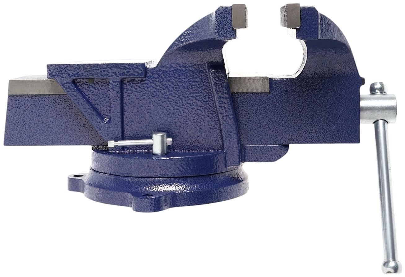 Тиски слесарные поворотные ТУНДРА, с наковальней, высокопрочный чугун ВЧ-40, 200 мм