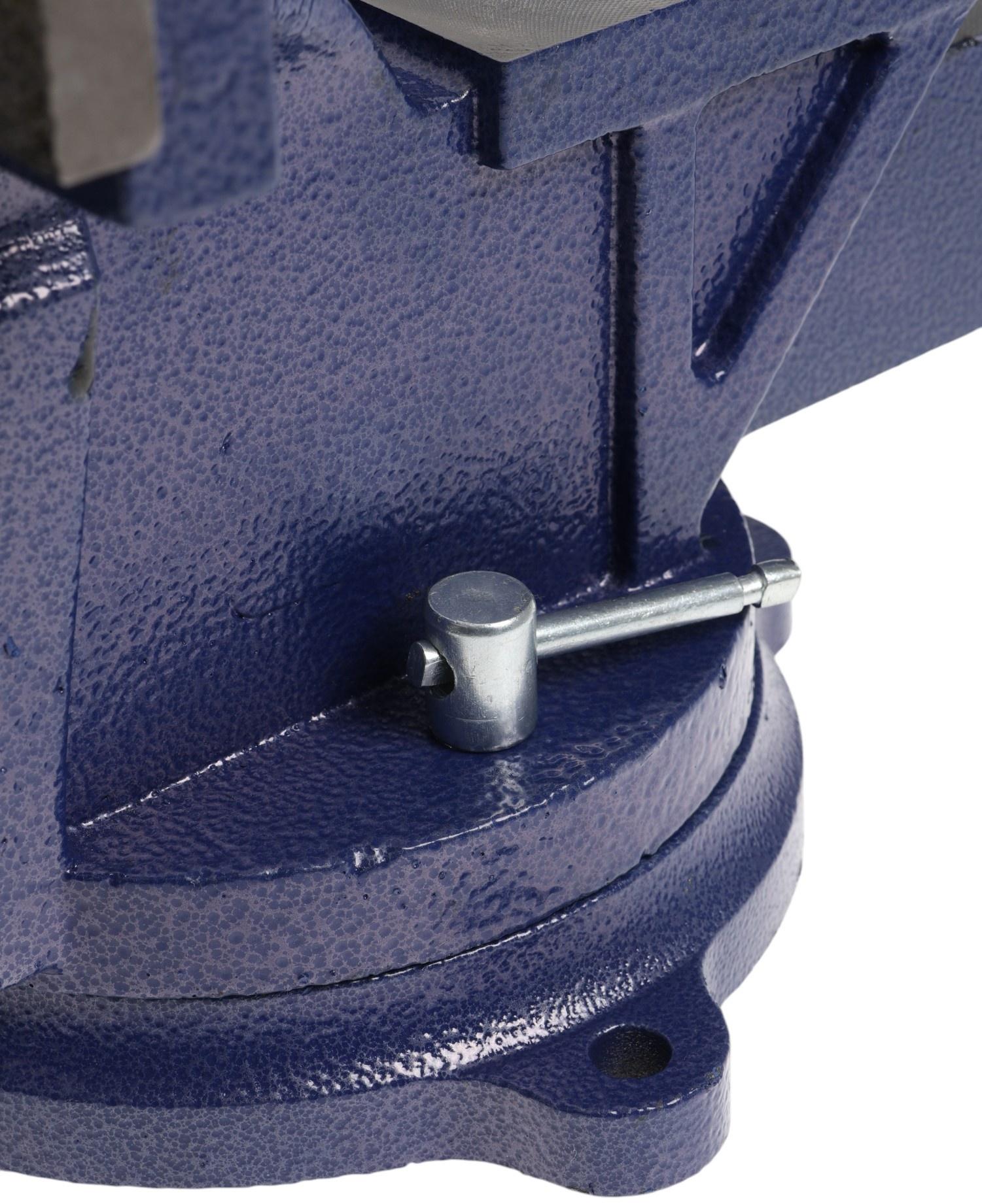 Тиски слесарные поворотные ТУНДРА, с наковальней, высокопрочный чугун ВЧ-40, 200 мм