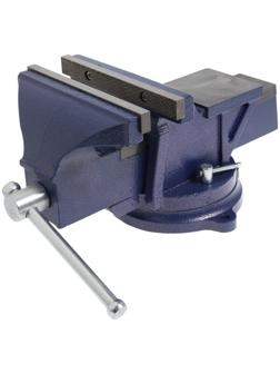 Тиски слесарные поворотные ТУНДРА, с наковальней, высокопрочный чугун ВЧ-40, 200 мм