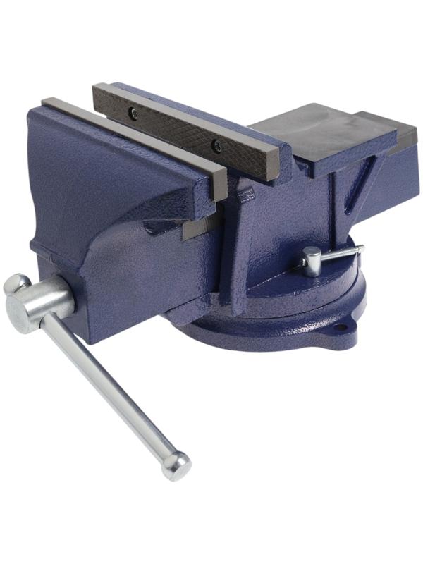 Тиски слесарные поворотные ТУНДРА, с наковальней, высокопрочный чугун ВЧ-40, 200 мм