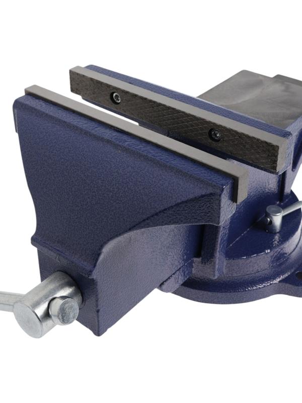 Тиски слесарные поворотные ТУНДРА, с наковальней, высокопрочный чугун ВЧ-40, 200 мм