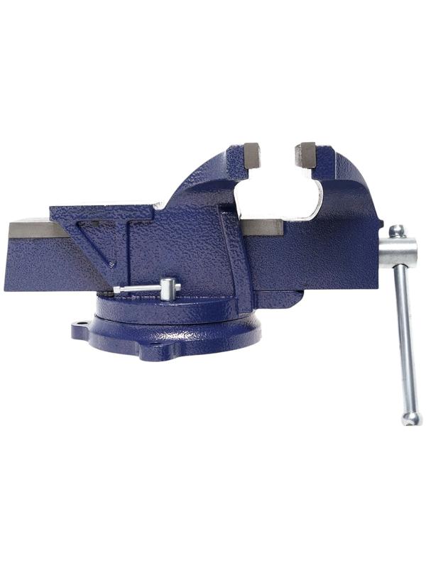 Тиски слесарные поворотные ТУНДРА, с наковальней, высокопрочный чугун ВЧ-40, 200 мм