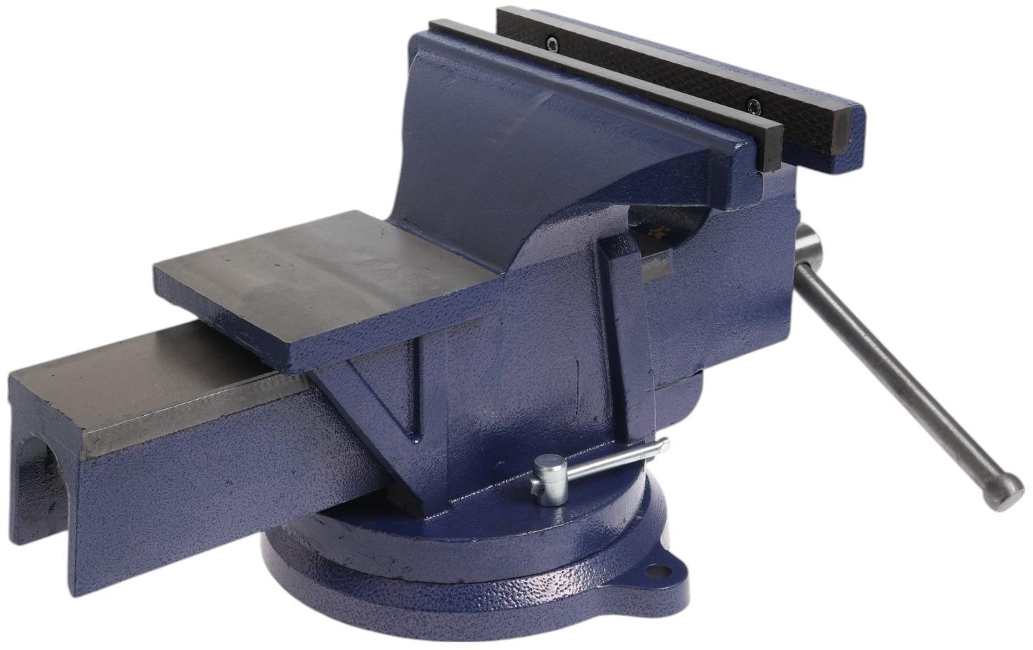 Тиски слесарные поворотные ТУНДРА, с наковальней, высокопрочный чугун ВЧ-40, 250 мм