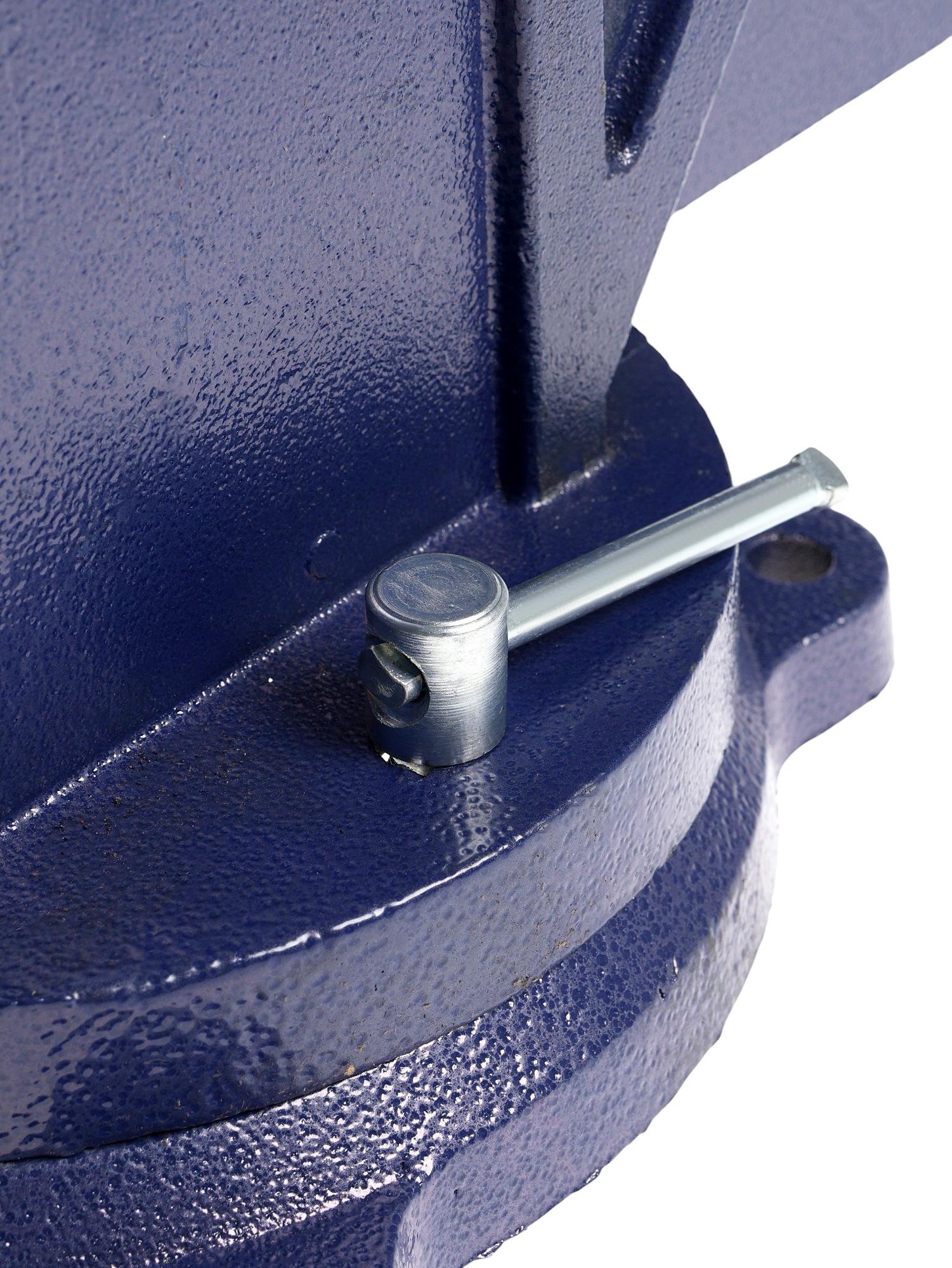 Тиски слесарные поворотные ТУНДРА, с наковальней, высокопрочный чугун ВЧ-40, 250 мм