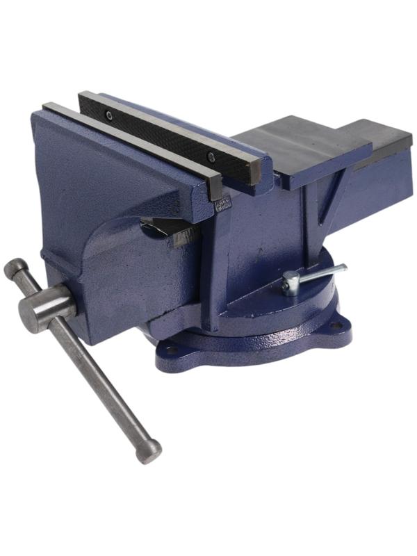 Тиски слесарные поворотные ТУНДРА, с наковальней, высокопрочный чугун ВЧ-40, 250 мм