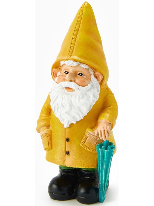 Садовая фигура из полистоуна «Гном в дождевике», 19×7×10 см