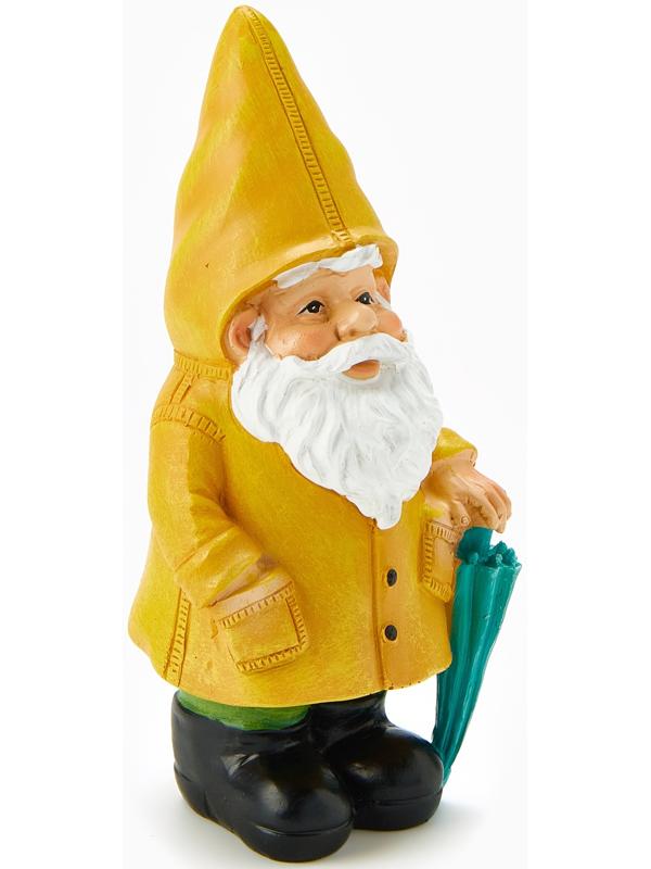 Садовая фигура из полистоуна «Гном в дождевике», 19×7×10 см