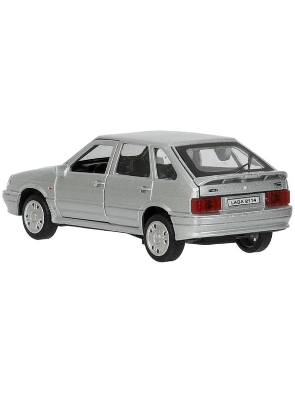 Машина металлическая LADA-2114, ретро - модель «Самара», открываются двери, багажник, инерция, 12 см, серебристый