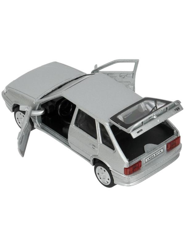 Машина металлическая LADA-2114, ретро - модель «Самара», открываются двери, багажник, инерция, 12 см, серебристый