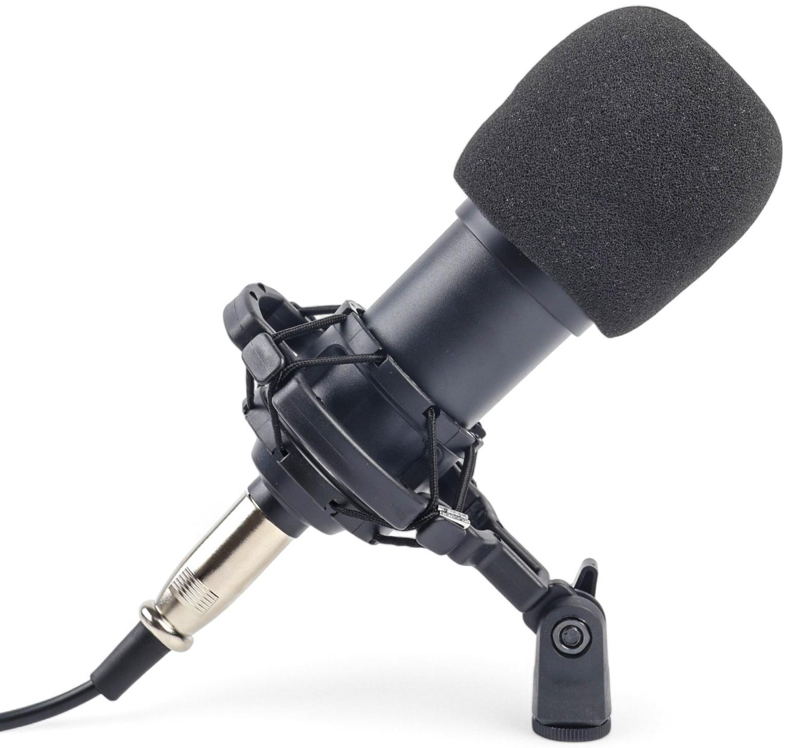 Микрофон конденсаторный Music Life черный: кабель, ветрозащита, стойка