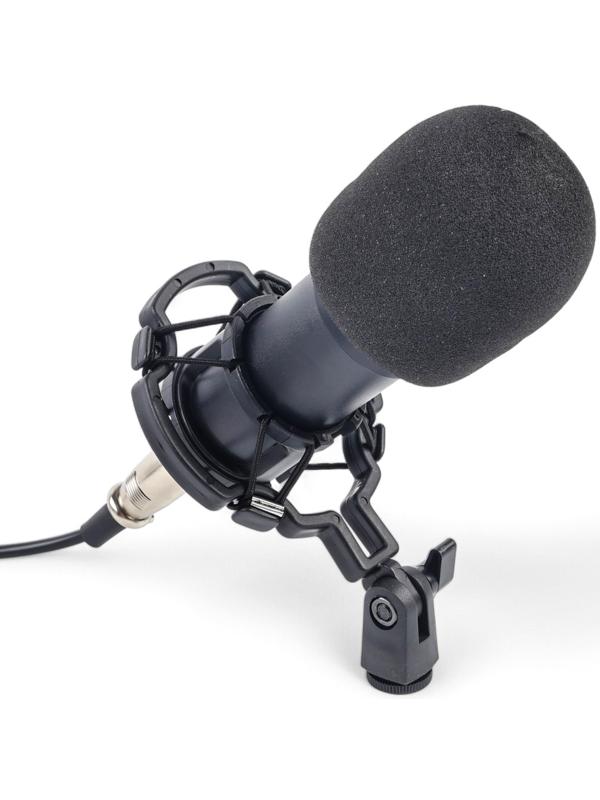 Микрофон конденсаторный Music Life черный: кабель, ветрозащита, стойка