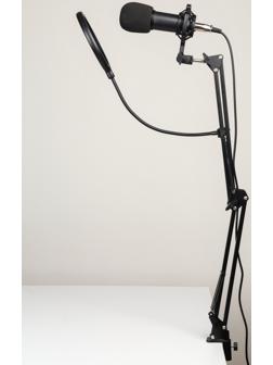 Микрофон конденсаторный Music Life черный: кабель, ветрозащита, стойка