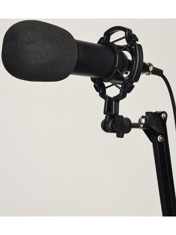 Микрофон конденсаторный Music Life черный: кабель, ветрозащита, стойка