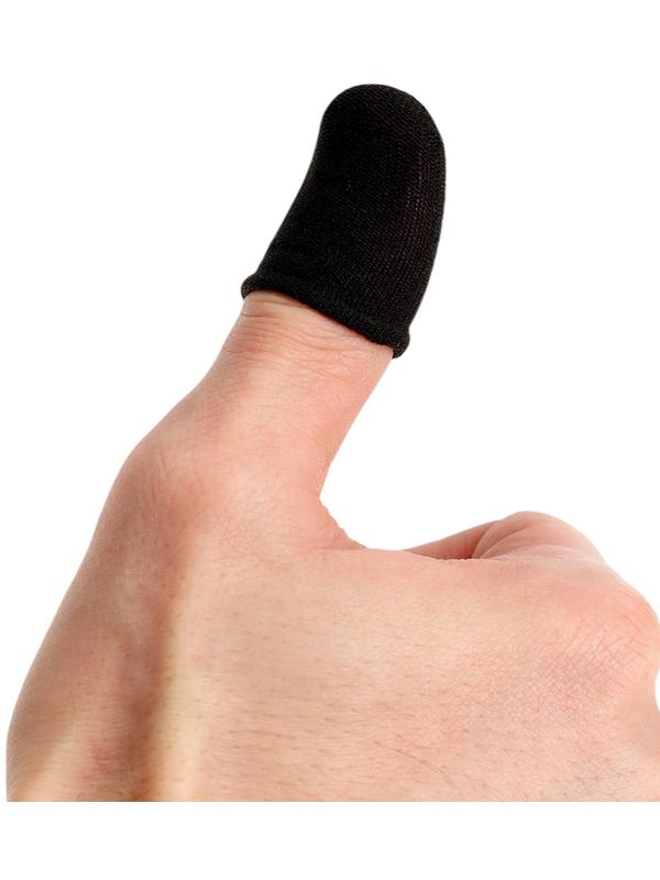 Набор напальчников для игр на смартфоне Luazon, 4 штуки, с защитой от пота, чёрные