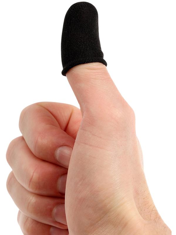 Набор напальчников для игр на смартфоне Luazon, 4 штуки, с защитой от пота, чёрные