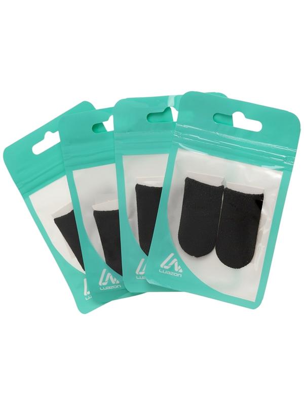 Набор напальчников для игр на смартфоне Luazon, 4 штуки, с защитой от пота, чёрные