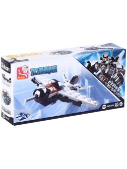 Конструктор блочный «Истребитель», 65 деталей
