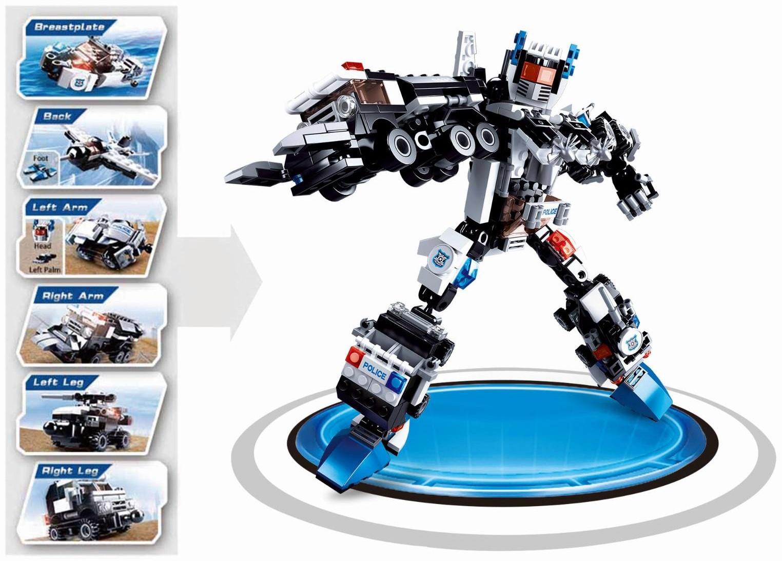 Конструктор блочный «Полицейский квадроцикл», 69 деталей