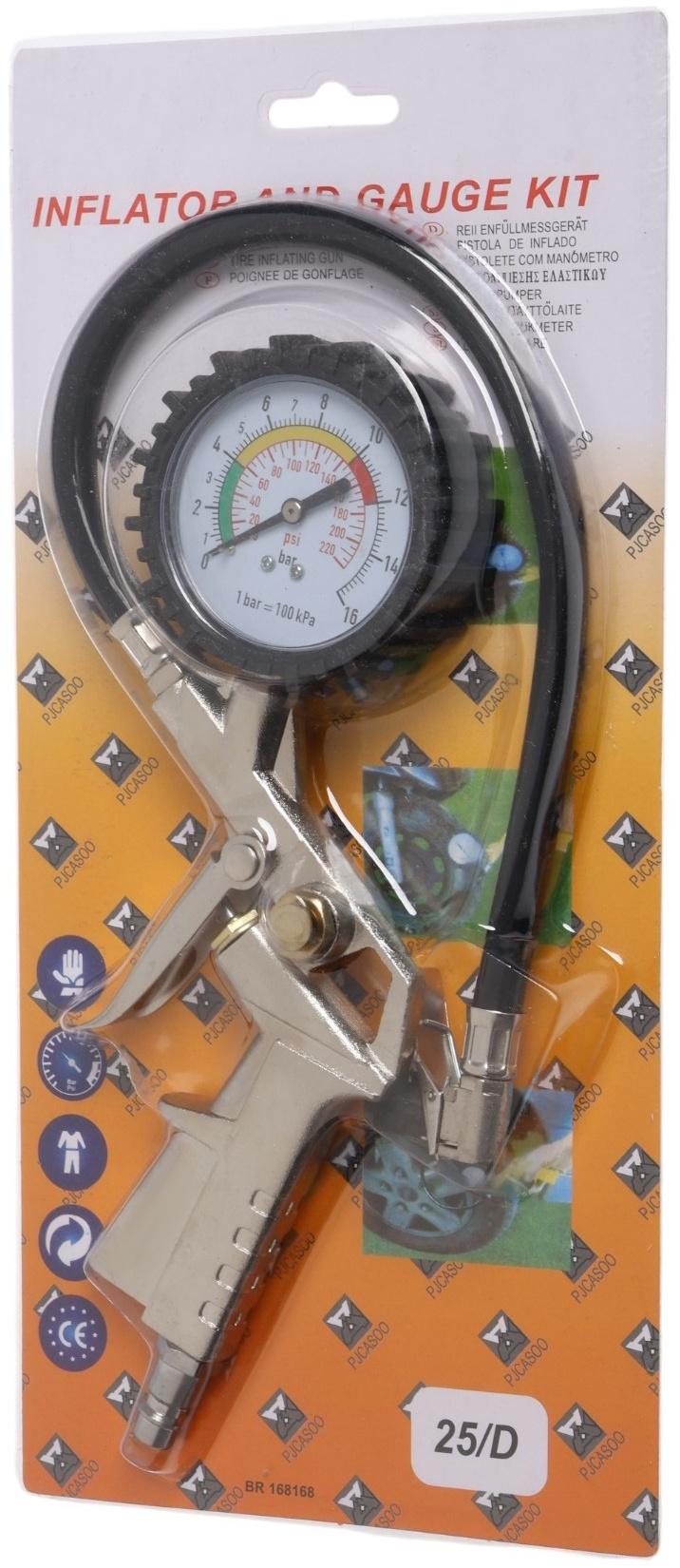 Пистолет пневматический для подкачки шин ТУНДРА, до 8 бар, шланг 400 мм