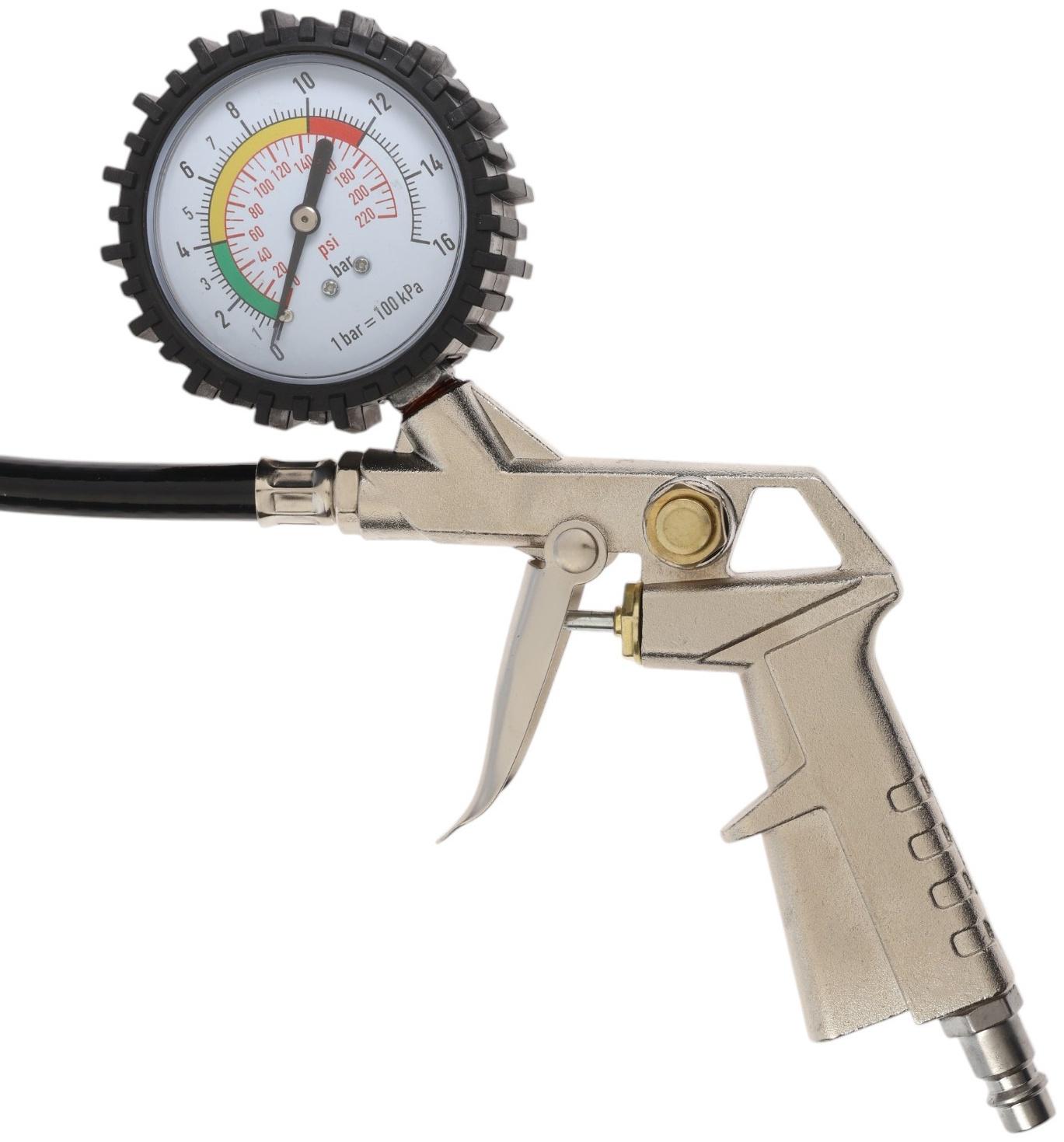 Пистолет пневматический для подкачки шин ТУНДРА, до 8 бар, шланг 400 мм