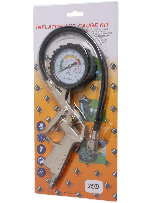 Пистолет пневматический для подкачки шин ТУНДРА, до 8 бар, шланг 400 мм