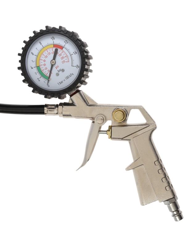 Пистолет пневматический для подкачки шин ТУНДРА, до 8 бар, шланг 400 мм