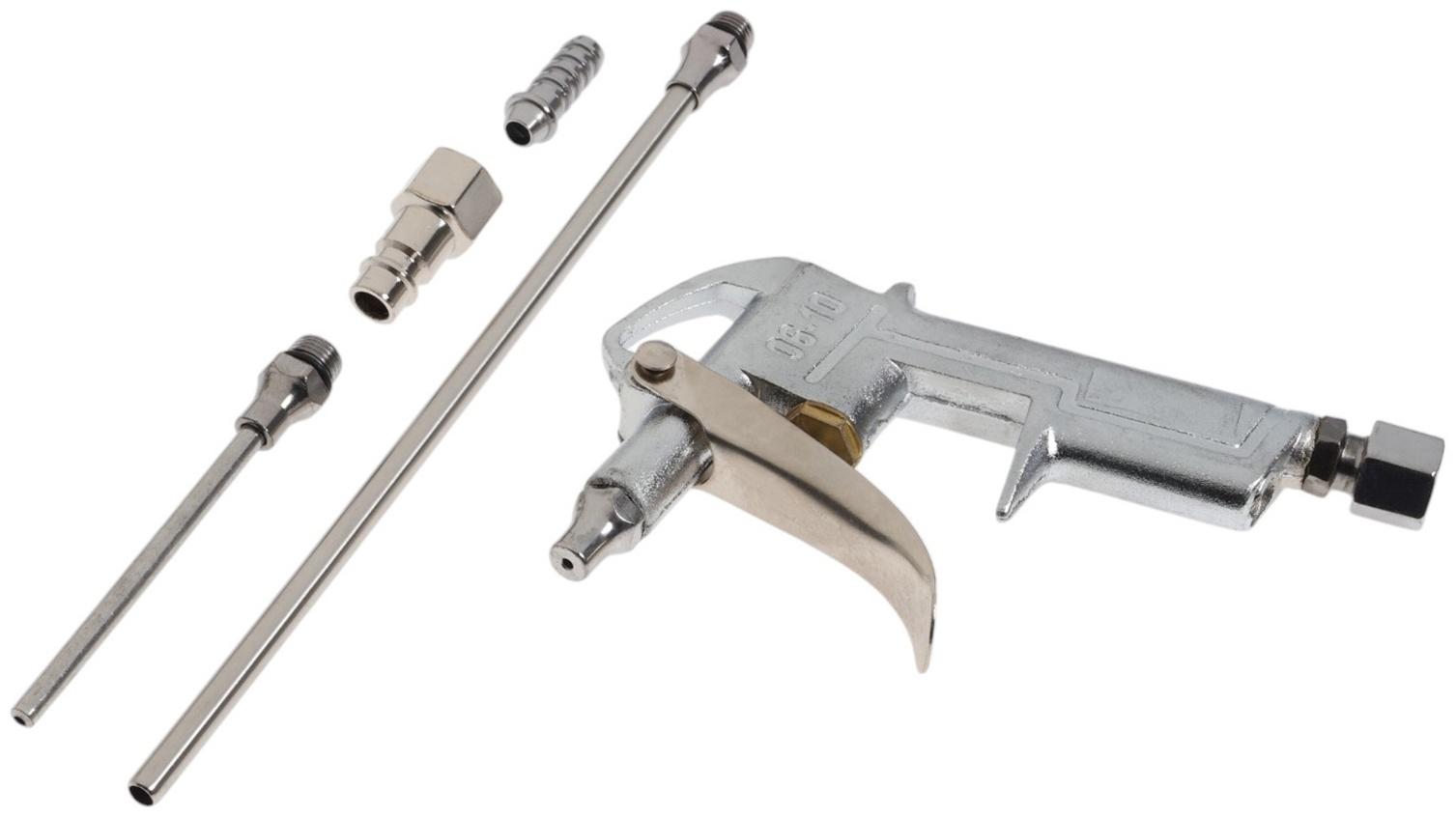 Продувочный пневматический пистолет ТУНДРА, металлический корпус, в наборе