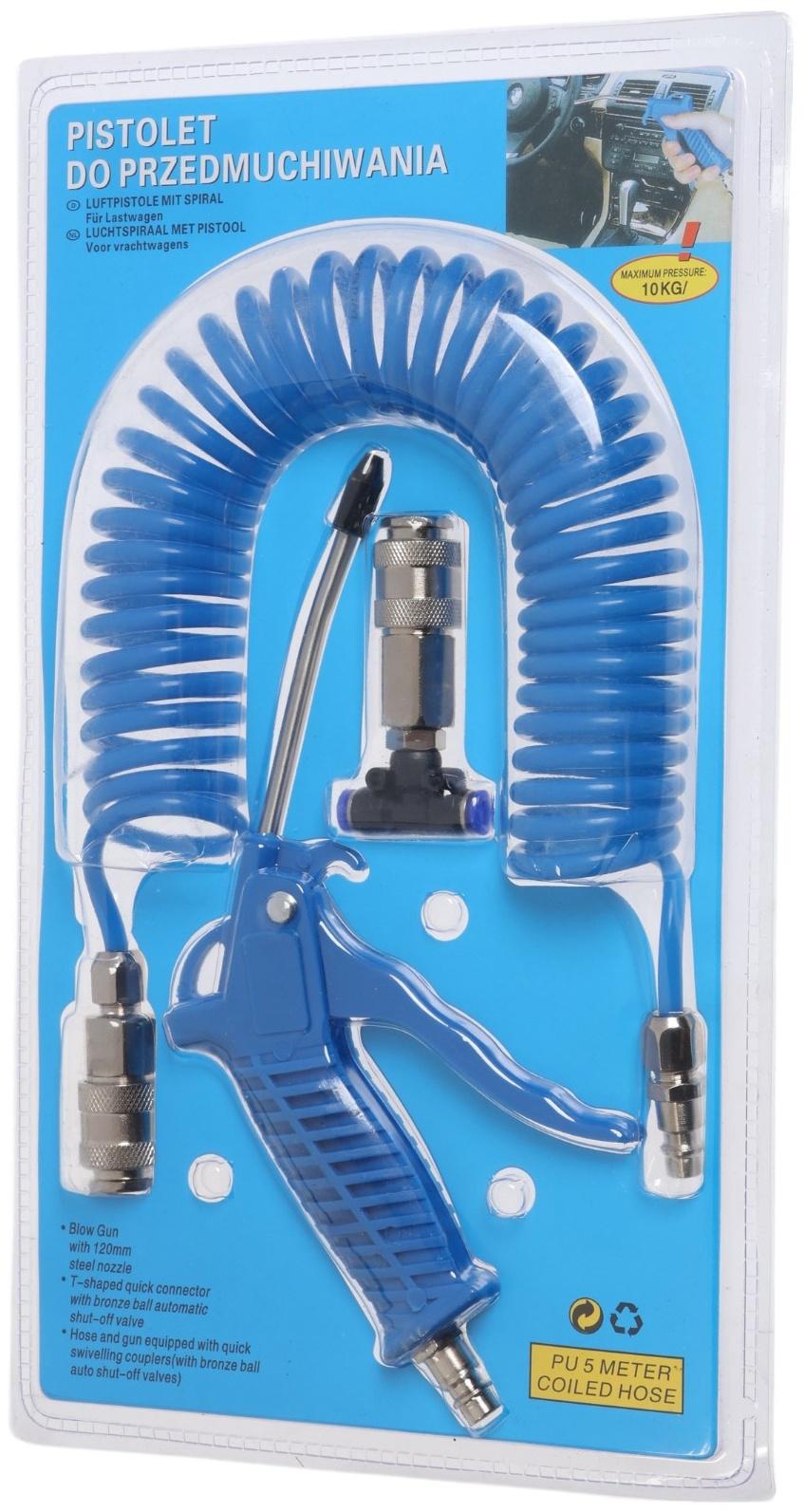 Продувочный пневматический пистолет ТУНДРА, пластиковый корпус, в наборе со шлангом