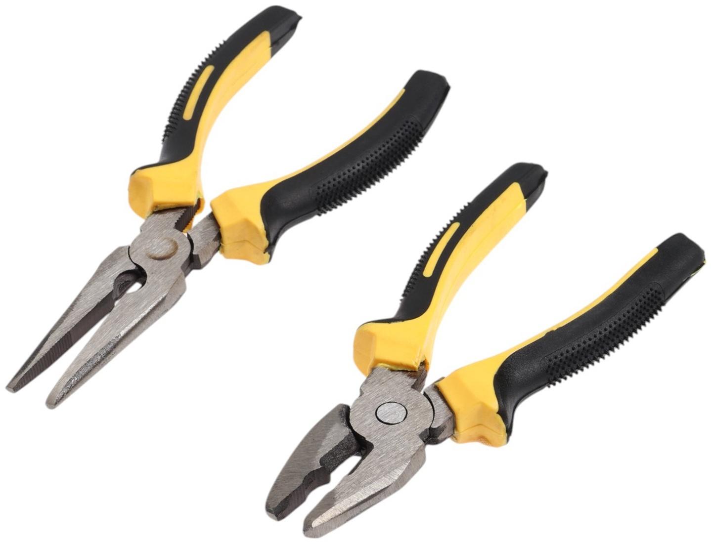 Набор шарнирно-губцевого инструмента ЛОМ, плоскогубцы и длинногубцы, 160 мм