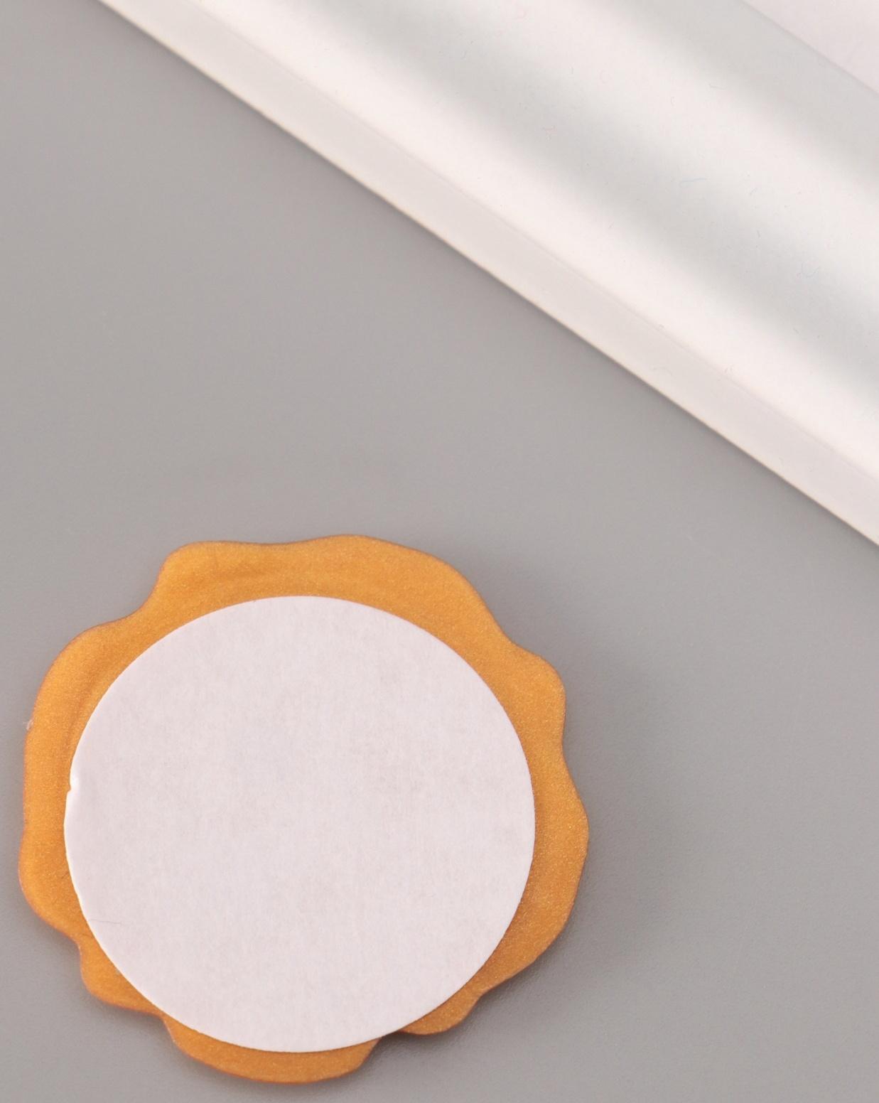 Сургучный оттиск «Удачи», декоративный элемент для приглашений, конвертов и сертификатов, золото, d=3.2 см