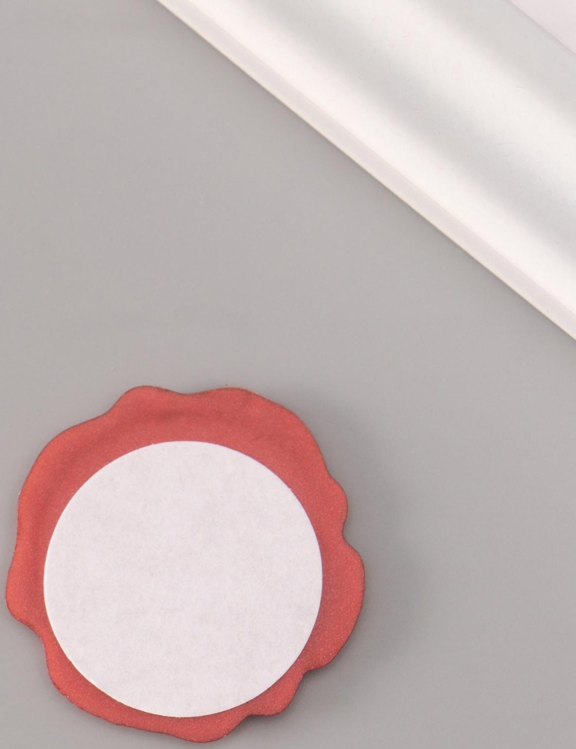 Сургучный оттиск «Подарок», декоративный элемент для приглашений, конвертов и сертификатов, бордо, d=3.2 см