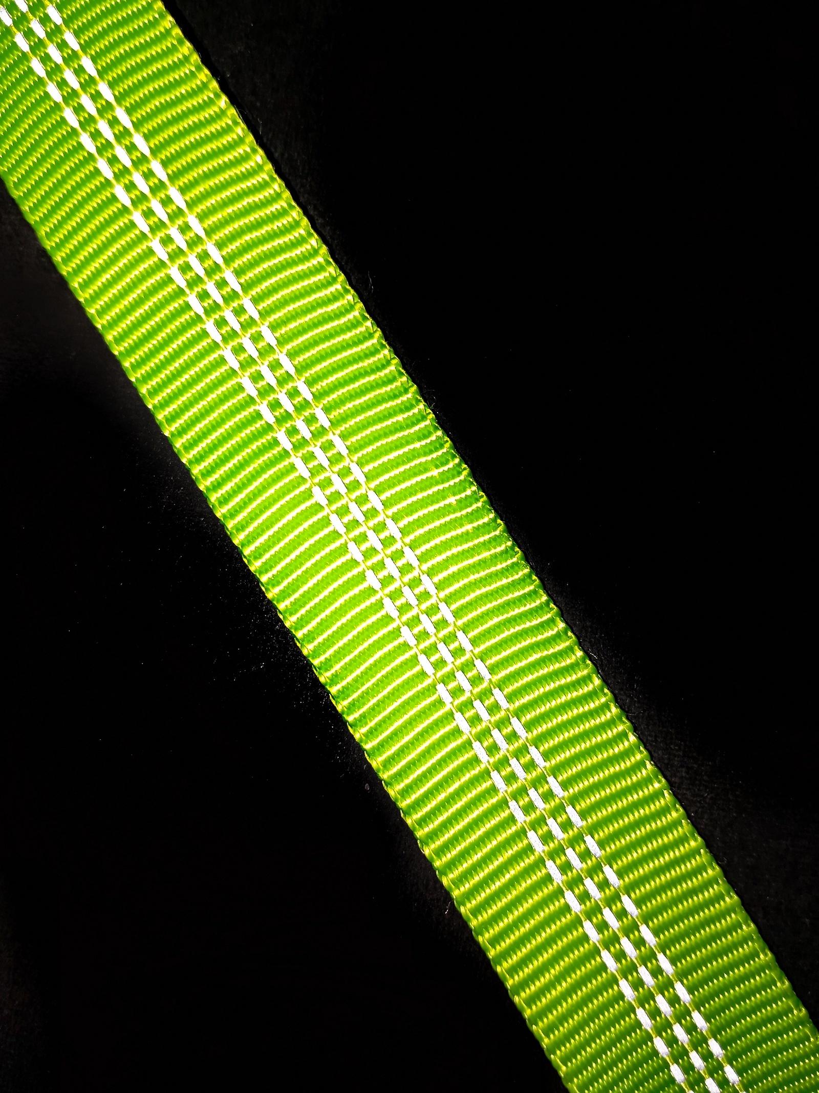 Ремень - поводок безопасности для собак амортизирующий, 50-70 х 2,5 см, зелёный