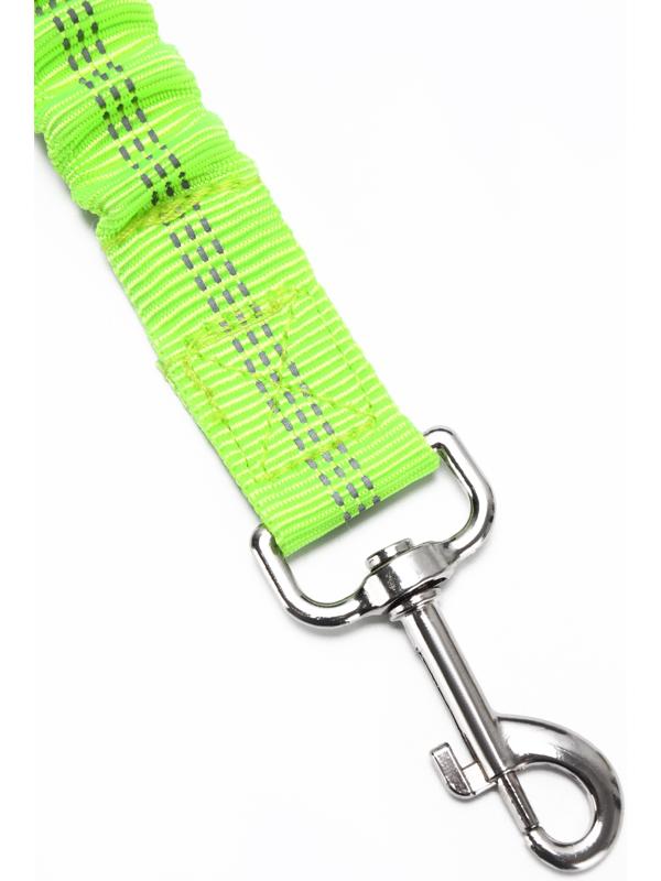 Ремень - поводок безопасности для собак амортизирующий, 50-70 х 2,5 см, зелёный