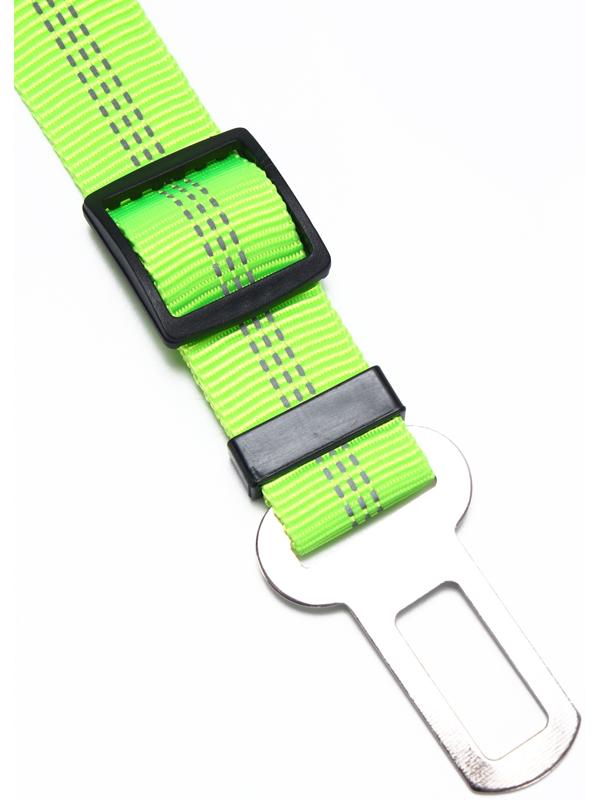 Ремень - поводок безопасности для собак амортизирующий, 50-70 х 2,5 см, зелёный