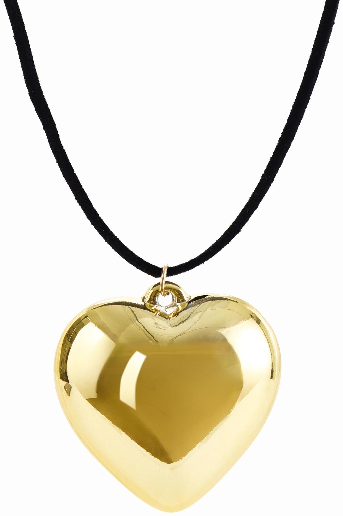 Портупея с кулоном «Сердечко» гладкое, трансформер, цвет золото, 150 см