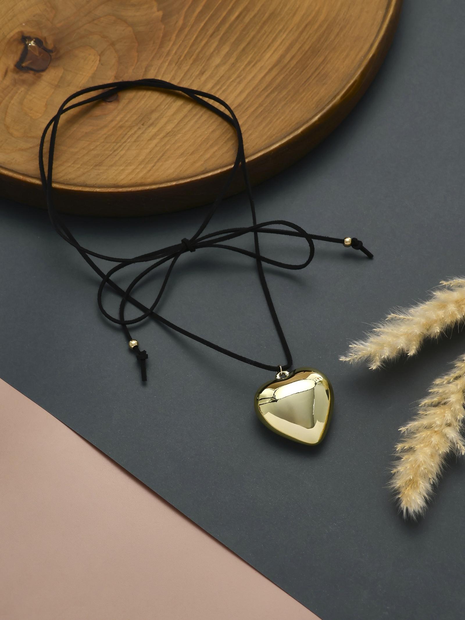 Портупея с кулоном «Сердечко» гладкое, трансформер, цвет золото, 150 см